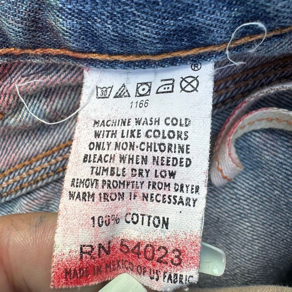 Vintage GAP Y2K Painted Hand-Dyed Distressed Jeans 33” - Picture 10 of 11